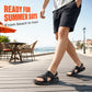 👡 50% DE RÉDUCTION ! ✨ Sandales en cuir pour homme 2 en 1 – Polyvalentes pour l'extérieur et la plage – Cuir véritable, semelle flexible et confort optimal – Parfaites pour les journées chaudes et un look décontracté ☀️🌊