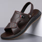 👡 50% DE RÉDUCTION ! ✨ Sandales en cuir pour homme 2 en 1 – Polyvalentes pour l'extérieur et la plage – Cuir véritable, semelle flexible et confort optimal – Parfaites pour les journées chaudes et un look décontracté ☀️🌊