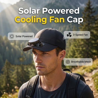 📢📢50% DE RÉDUCTION !! ⏰Casquette de Baseball Respirante avec Ventilateur Solaire 3 Vitesses