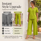 💃✨ 50% DE RÉDUCTION – Ensemble Haut Col V & Pantalon Large pour Femme – Style Effortless, Élégance Instantanée ! | Col V Flatteur + Pantalon Fluide | Ensemble Assorti Prêt-à-Porter 👚👖