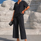 💃✨ 50% DE RÉDUCTION – Ensemble Haut Col V & Pantalon Large pour Femme – Style Effortless, Élégance Instantanée ! | Col V Flatteur + Pantalon Fluide | Ensemble Assorti Prêt-à-Porter 👚👖