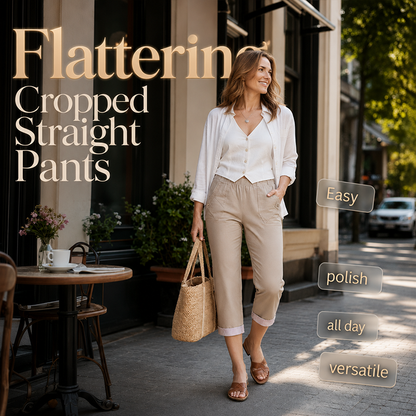 📢📢50% DE RÉDUCTION !! ⏰Pantalon Casual Slim Fit Raccourci Femme