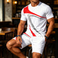 👕 -50% ! ☀️ Ensemble 2 Pièces T-Shirt & Short Décontracté Homme – Respirant & Confortable – Parfait pour les Journées Chaudes, les Loisirs ou les Voyages 🩳✨