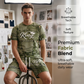 🎉 Soldes 2026 — Plus de 33 000 vendus ! 👕 Ensemble T-Shirt & Short Imprimé Faux Denim Décontracté Homme 🧢