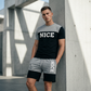 ⏰ -50% – ENSEMBLE T-SHIRT & SHORT COLOR BLOCK HOMME ! 👔🩳 Respirant, Stylish & Polyvalent – Tissu Léger, Taille Élastique & Poches Pratiques – Parfait pour le Sport, le Gym et le Quotidien ✨💪