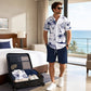 👕 50% DE RÉDUCTION 🏝️ Ensemble décontracté d’été – Chemise imprimée & short léger – Parfait pour la plage, les voyages ou la détente – look frais et tendance ☀️🩳✨