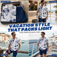 👕 50% DE RÉDUCTION 🏝️ Ensemble décontracté d’été – Chemise imprimée & short léger – Parfait pour la plage, les voyages ou la détente – look frais et tendance ☀️🩳✨