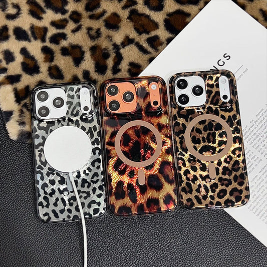 📱 -50% – Coque iPhone Magnétique Imprimé Léopard – Style Félin, Grip Puissant ! | Aimants Intégrés pour Supports Voiture | Protection 360° Anti-Choc 🐆✨