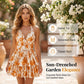 👗 OFFRE LIMITÉE – 50% DE RÉDUCTION ! 🌸 Robe Mini Imprimée Dos Nu à Nouer – Lacets Devant, Dos Smocké & Jupe à Volants Étagés – Parfaite pour l’Été et les Soirées ✨💃