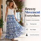 👗 50% DE RÉDUCTION ! 🌴 Jupe Maxi Fluide – Légère, Longue & Polyvalente – Imprimé Bleu Saisissant, Tissu Doux & Drapé Élégant – Parfaite pour la Plage, les Vacances et le Quotidien 🌊☀️✨