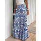 👗 50% DE RÉDUCTION ! 🌴 Jupe Maxi Fluide – Légère, Longue & Polyvalente – Imprimé Bleu Saisissant, Tissu Doux & Drapé Élégant – Parfaite pour la Plage, les Vacances et le Quotidien 🌊☀️✨