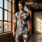 📢📢50% DE RÉDUCTION !!⏰Ensemble t-shirt graphique et short décontracté pour homme