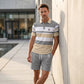 🎉 VENTE 2026 – +72 000 VENDUS ! 👕 Ensemble Rayé 2 Pièces – Tissu Maille Respirant, Taille Cordon & Poches Latérales – Look Coastal Idéal pour l’Été, la Plage et le Quotidien ☀️🌊✨