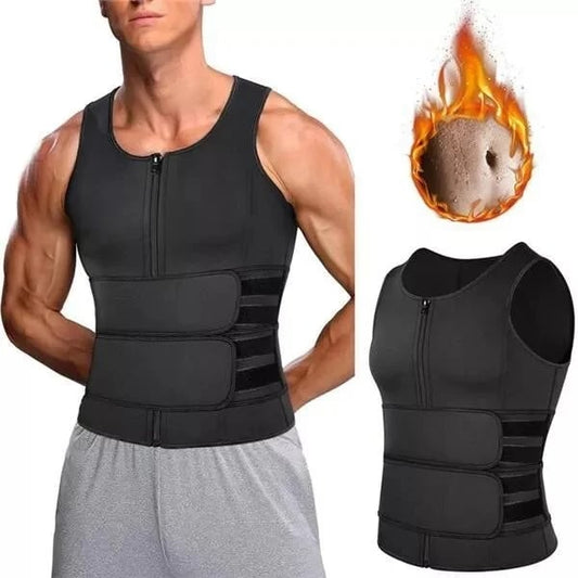 💪 50% DE RÉDUCTION ⏰ Gilet sauna gainant pour homme – Ceinture abdominale double sangle – Favorise la transpiration & le maintien – idéal pour le sport ou le quotidien – discret sous les vêtements 🔥🏋️‍♂️✨