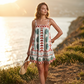 🎉 OFFRE LIMITÉE 50% DE RÉDUCTION ! 👗 Robe d'Été Imprimée à Bretelles pour Femme – Robe d'été Fluide et Légère au Charme Vacances 🌸