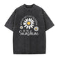 👗 50 % DE RÉDUCTION ! 🌸T-Shirt Unisexe Imprimé Marguerite Vintage Lavé Coupe Ample