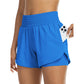 🌸 -50% MAINTENANT ! 🌸 Short de Yoga Athlétique Femme Double Couche - Short de Gym