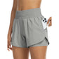 🌸 -50% MAINTENANT ! 🌸 Short de Yoga Athlétique Femme Double Couche - Short de Gym