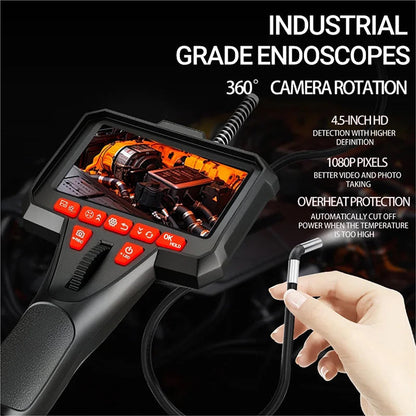 📢 50% DE RÉDUCTION ! ⏰ Endoscope Automobile Portable 6mm avec Caméra Articulée – Sonde Ultra-Fine, Objectif Bidirectionnel & Moniteur Intégré – Idéal pour l’Inspection Moteur et les Diagnostics 🚗