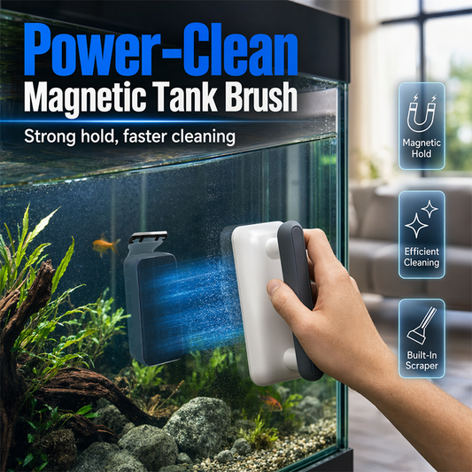 🧲 50% DE RÉDUCTION! 🐠 Nettoyeur d'aquarium magnétique double face – Nettoie intérieur & extérieur sans effort – Mains au sec, efficace & rapide 💧
