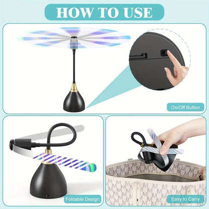 📢📢 -50% ! ⏰ Ventilateur Anti-Mouches Intelligent – USB/piles, silencieux, portable – zone sans insectes partout. 🏡✅