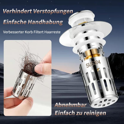 🚿PROMO FLASH : 50% DE RÉDUCTION ! Bonde de Lavabo Pop-up en Acier Inoxydable avec Filtre Anti-Cheveux – Panier Filtrant Intégré & Mécanisme Pop-up Facile for une Évacuation Sans Bouchons ✨