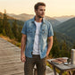 👕 -50% MAINTENANT ! 💙 Chemise Jean Lavé Homme – Charme Rugged, Tissu Doux Lavé & Style Polyvalent – Parfaite pour les Sorties Casual & les Looks Superposés du Week-end 🌿