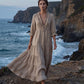 🌸 50% DE RÉDUCTION! 👗 Robe Maxi Étagée Col V Volantée – Tissu léger, coupe aérienne & polyvalente – 5 coloris, tailles S–2XL – Parfaite pour l'été, la plage & les soirées ✨