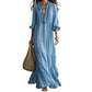 🌸 50% DE RÉDUCTION! 👗 Robe Maxi Étagée Col V Volantée – Tissu léger, coupe aérienne & polyvalente – 5 coloris, tailles S–2XL – Parfaite pour l'été, la plage & les soirées ✨