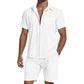 🎉 Soldes 2026 — Plus de 51 000 vendus ! 👕 Ensemble 2 Pièces Casual Respirant Homme – Col Camp & Short ☀️