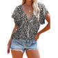 Blouse Florale Décontractée à Col en V pour Femme