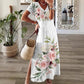 👗 50% DE RÉDUCTION! 🌸 Robe Femme à Col V Imprimé Floral avec Fente – Tissu léger, coupe flatteuse & fente élégante – Idéale pour l'été, les vacances & les soirées ☀️