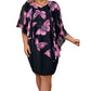 🦋💃🌺 -50% ! Robe bodycon à cape – Cape avantageuse, silhouette élancée.