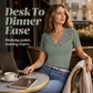 🎉 OFFRE LIMITÉE -50% ! 👚 Top Slim Col V en Dentelle – Du Bureau au Dîner avec Style ✨