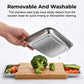 🔪 60% DE RÉDUCTION! 🥗 Planche à Découper en Bois & Acier Inoxydable – Bacs coulissants intégrés, durable & facile à nettoyer – Parfaite pour une cuisine organisée 🧑‍🍳