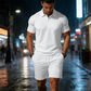 Ensemble d'été deux pièces pour homme, composé d'un haut et d'un short