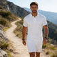 Ensemble d'été deux pièces pour homme, composé d'un haut et d'un short