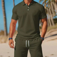 Ensemble d'été deux pièces pour homme, composé d'un haut et d'un short