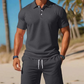 Ensemble d'été deux pièces pour homme, composé d'un haut et d'un short
