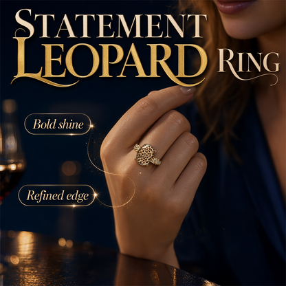 🎉 Soldes 2026 — Plus de 44 000 Vendues !💍 Bague Ovale Vintage Imprimé Léopard – Style Affirmé, Pierres Scintillantes 🐆