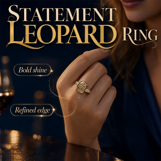 🎉 Soldes 2026 — Plus de 44 000 Vendues !💍 Bague Ovale Vintage Imprimé Léopard – Style Affirmé, Pierres Scintillantes 🐆