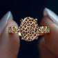 🎉 Soldes 2026 — Plus de 44 000 Vendues !💍 Bague Ovale Vintage Imprimé Léopard – Style Affirmé, Pierres Scintillantes 🐆
