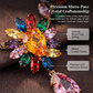 🌈 50% DE RÉDUCTION ! 📿 Ensemble Collier Floral Cristallin – Alliage – Cristaux Micro-Pavés & Couleurs Vives for Femme