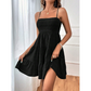 👗 Robe Mini Smockée Sans Manches pour Femme 🌸