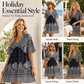 🌿☀️ PROMO LIMITÉE -50% ! 🌸Robe Femme Fleurie Col V – Imprimés éclatants & manches légères – Parfaite pour les balades ensoleillées au jardin.