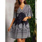 🌿☀️ PROMO LIMITÉE -50% ! 🌸Robe Femme Fleurie Col V – Imprimés éclatants & manches légères – Parfaite pour les balades ensoleillées au jardin.