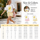 👚 Ensemble T-Shirt Imprimé Citron & Short Rayé Femme — Co-Ord Été avec Tee Oversize & Short Assorti