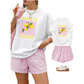 👚 Ensemble T-Shirt Imprimé Citron & Short Rayé Femme — Co-Ord Été avec Tee Oversize & Short Assorti