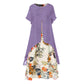 ⏳50 % de réduction pour une durée limitée⏰Robe décontractée à imprimé floral pour femme, style superposé💐👗