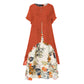 ⏳50 % de réduction pour une durée limitée⏰Robe décontractée à imprimé floral pour femme, style superposé💐👗
